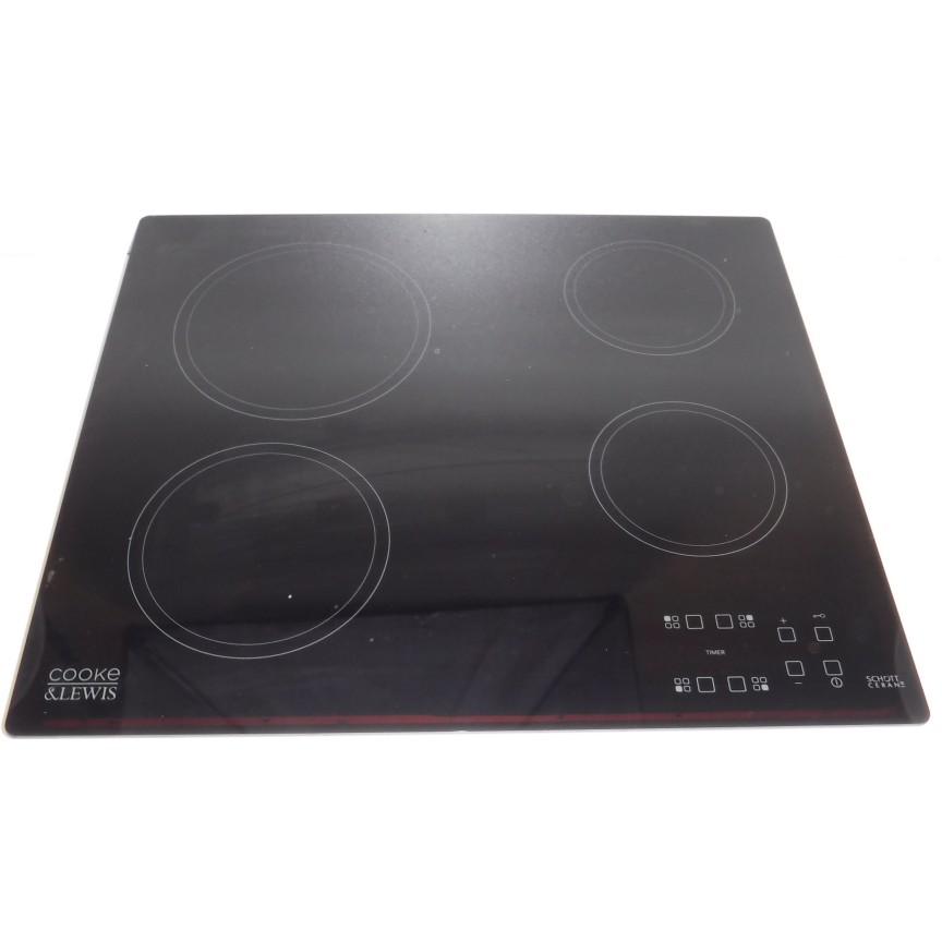 Cooke & Lewis Hob CERAMIC GLASS HOB TOP ASSEMBLY C00314449