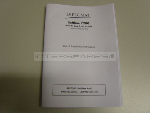 Diplomat Cooker / Oven INSTRUCTION MANUAL 082347906