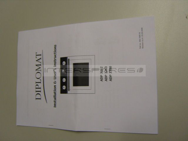 Diplomat Cooker / Oven INSTRUCTION MANUAL INSMANADP3700