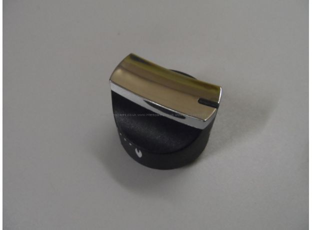 Stoves Spare Parts KNOB control hotplate Blk/Chr