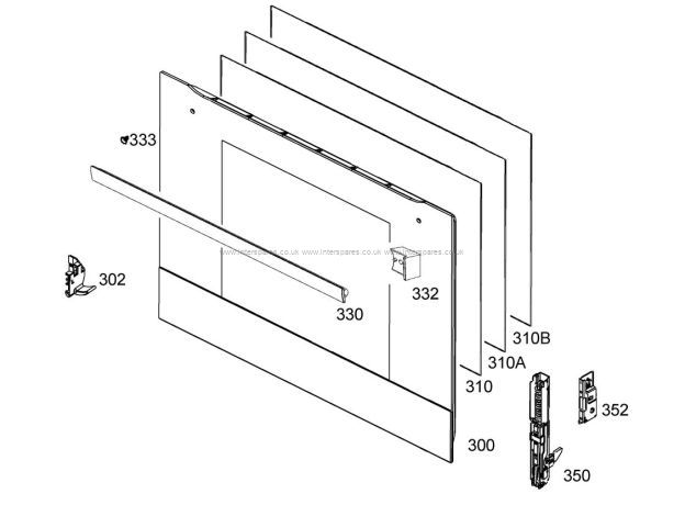 Howden Lamona Door Glass Inner