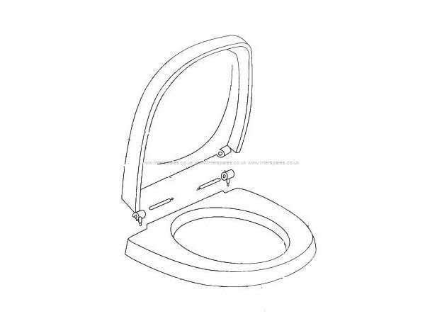 Thetford Toilet Seat & Lid Assembly - White