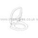 Thetford Toilet Seat & Lid Assembly - White